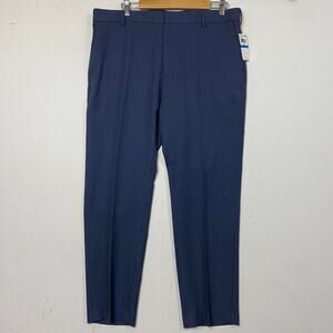 Van Heusen Slim Fit Flex Waist Non-iron 36x29 Blue Dress Pants